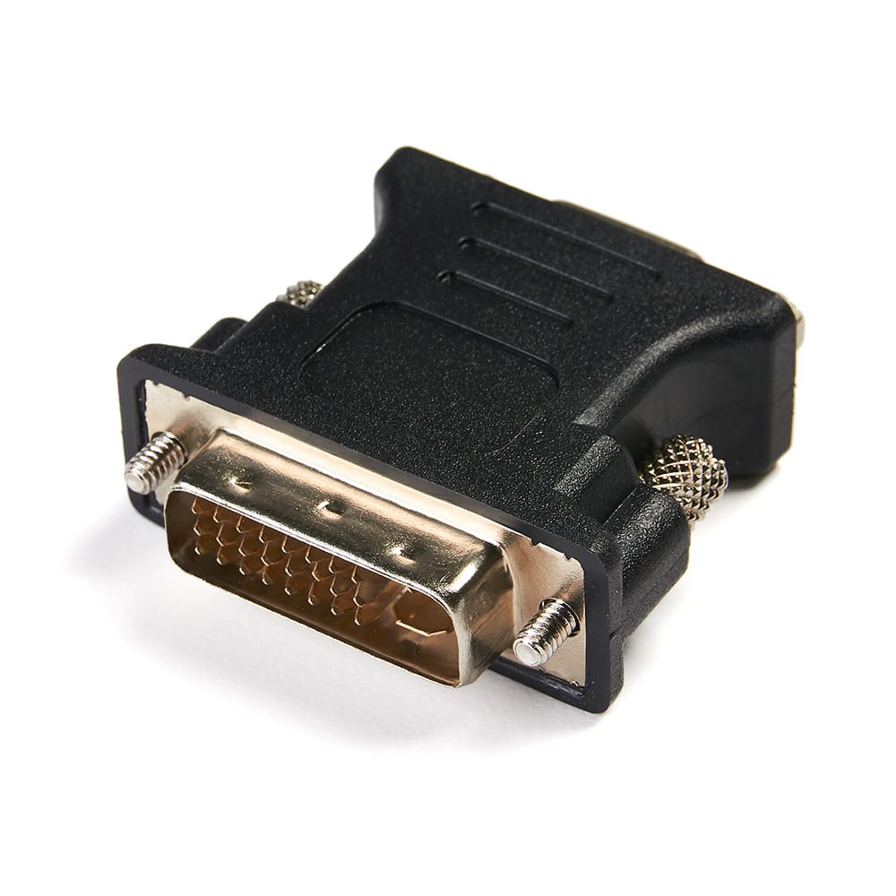 come Pigment Queen Adaptor DVI 18+5 pini tata – VGA 15 pini mama, conectori auriti, negru –  Serioux