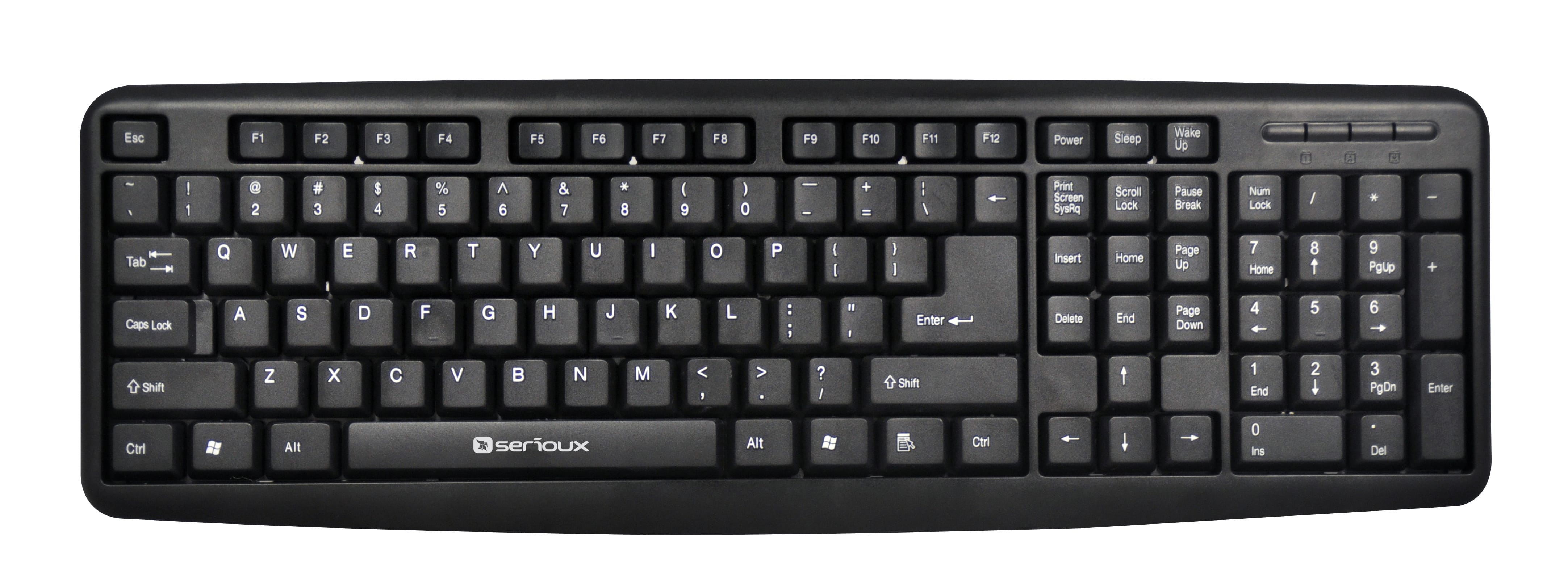 Tastatura cu fir, 9400ROUSB, RO layout, USB, neagra Serioux